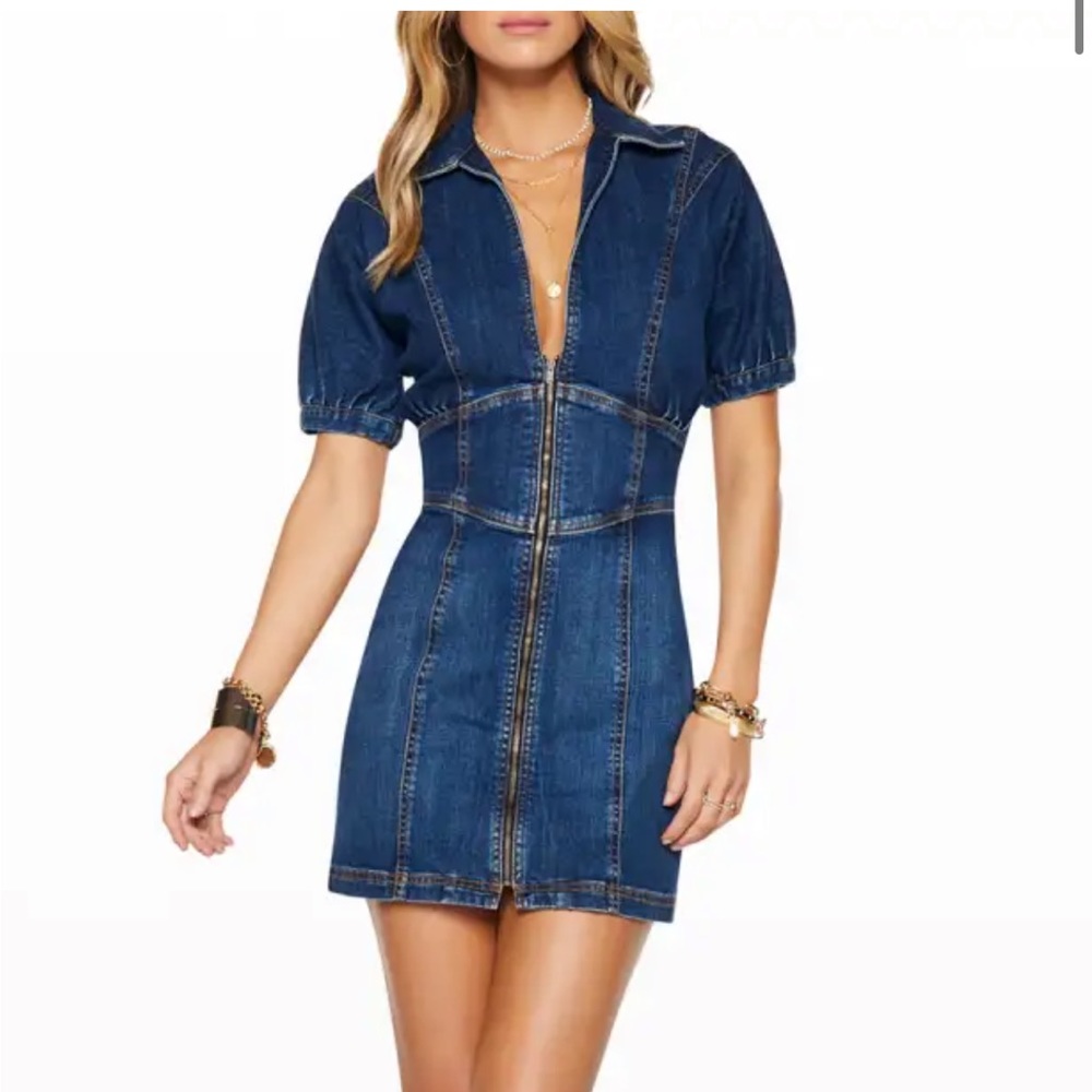 NWT Ramy Brook Lily Denim Mini Dress